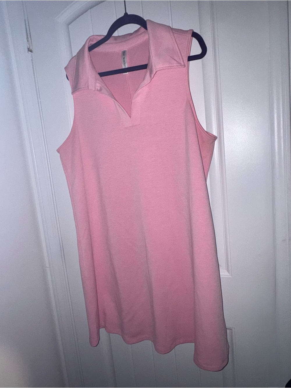 Dear Scarlett Pink Sleeveless Collared Shift Dress Plus Size 2X